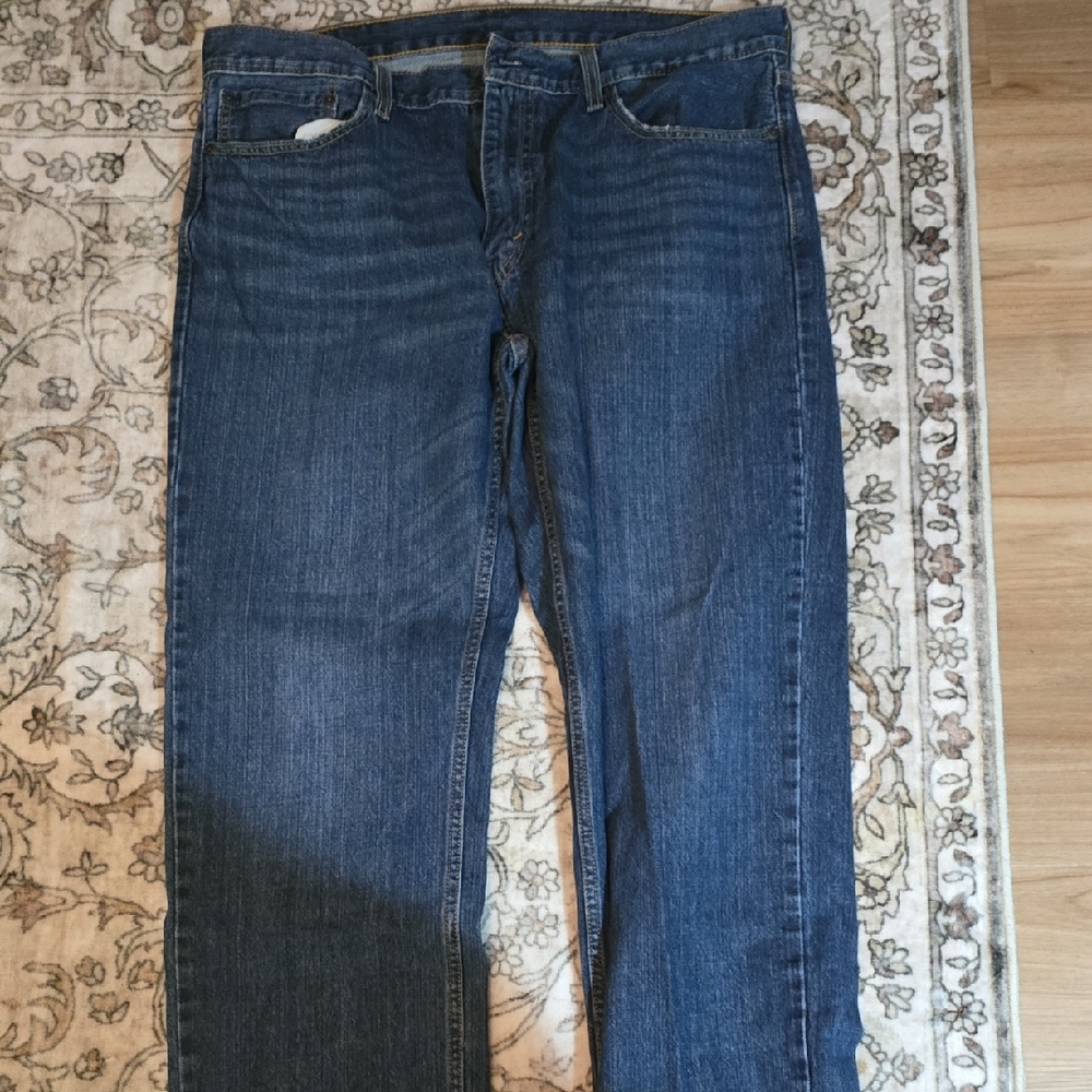 Lee Men's Straight Leg Dark Blue Denim Jeans